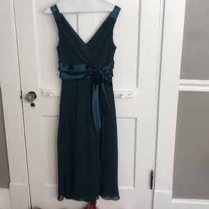 Dark green cocktail dress